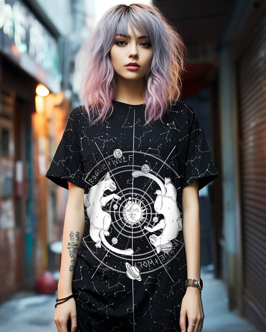 Purr Nebula Tee Dress