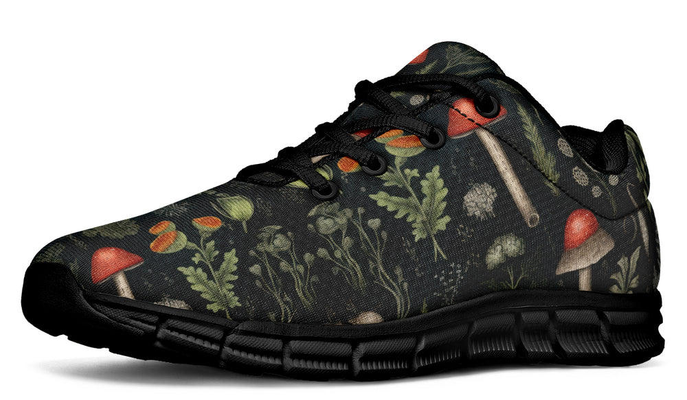 Foraging Athletic Sneakers - Vegan Running Exercise Sports Shoes Dark Academia Style Footwear