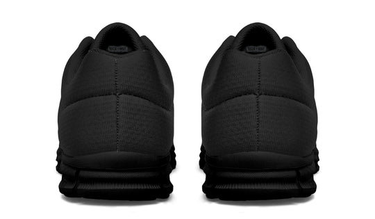 Pitch Black Athletic Sneakers