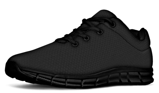 Pitch Black Athletic Sneakers