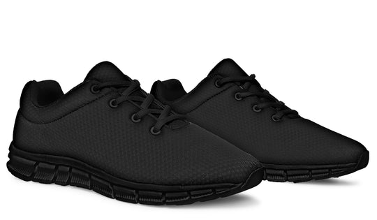 Pitch Black Athletic Sneakers