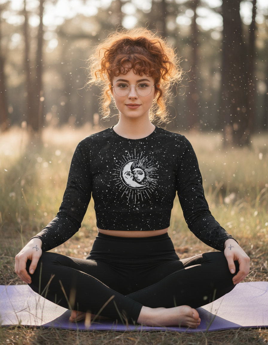 アルベロ　トップス Astral Long Sleeve Crop Top – Rogue + Wolf Recycled-Polyester