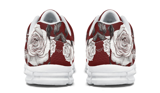 Red Rose Romance Athletic Sneakers