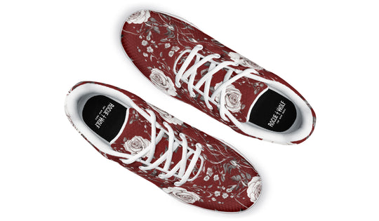 Red Rose Romance Athletic Sneakers