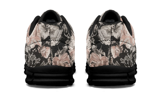 Vintage Peonies Athletic Sneakers