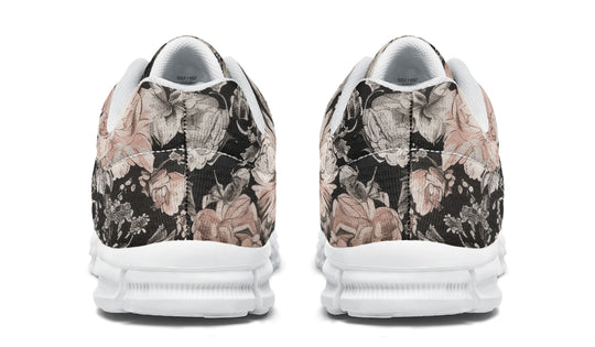 Vintage Peonies Athletic Sneakers