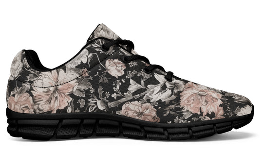 Vintage Peonies Athletic Sneakers