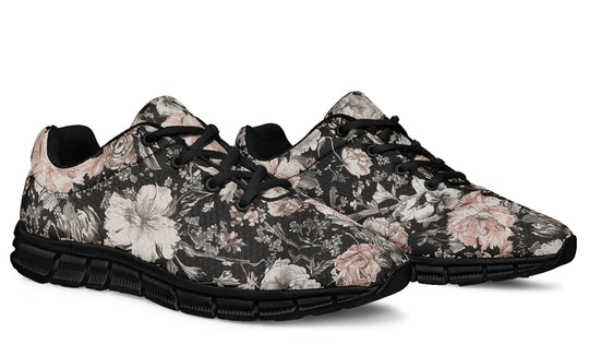 Vintage Peonies Athletic Sneakers