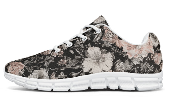 Vintage Peonies Athletic Sneakers