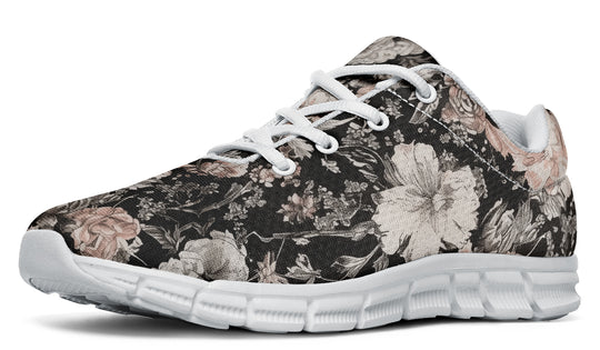Vintage Peonies Athletic Sneakers