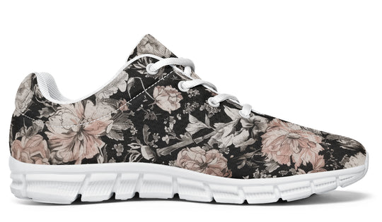 Vintage Peonies Athletic Sneakers