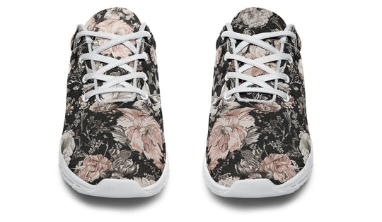 Vintage Peonies Athletic Sneakers