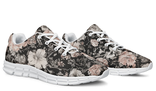 Vintage Peonies Athletic Sneakers
