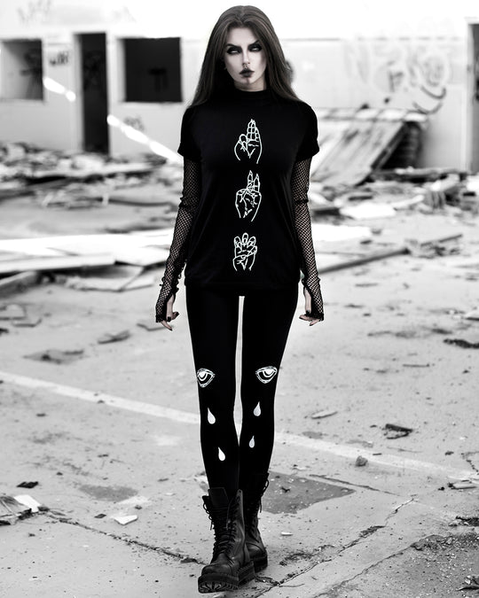 Bitter Truth Leggings - Vegan UPF 50+ Protection Dark Academia Goth Yoga Activewear Occult Witchy Leisurewear