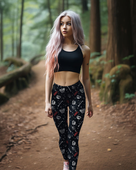 Skulls & Crystals Yoga Leggings