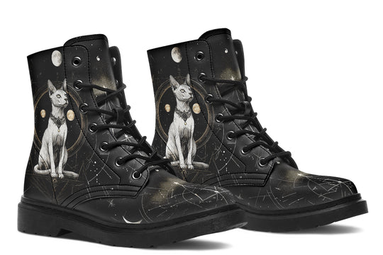 Cosmic Sphynx Cat Boots