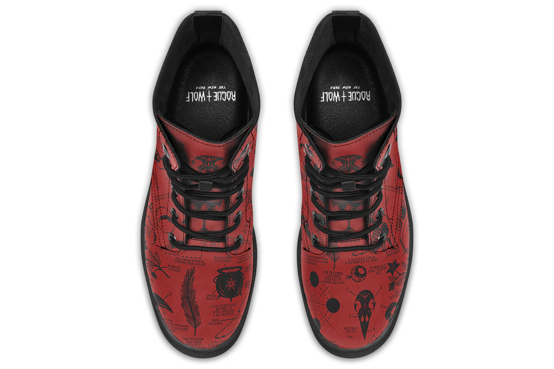 Crimson Raven Study Boots