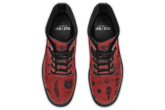 Crimson Raven Study Boots