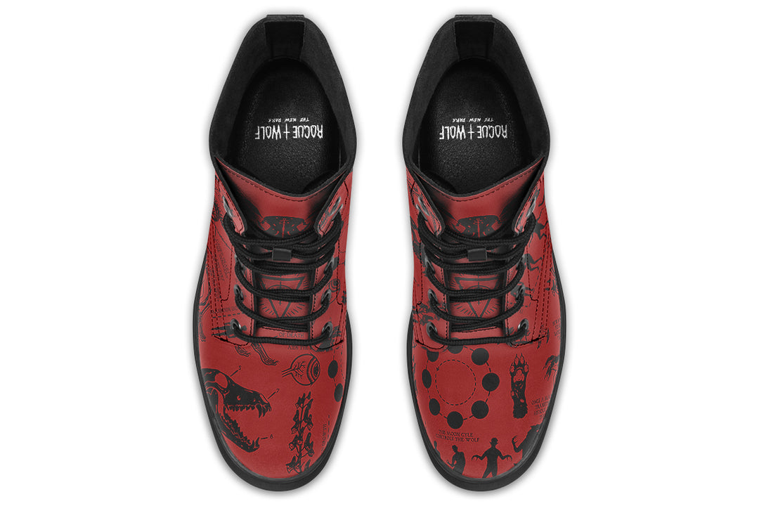 Crimson Wolf Study Boots