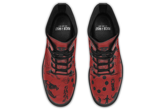 Crimson Wolf Study Boots