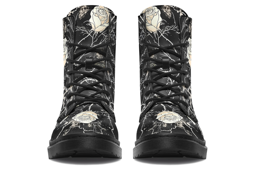 Ivory Kintsugi Rose Boots