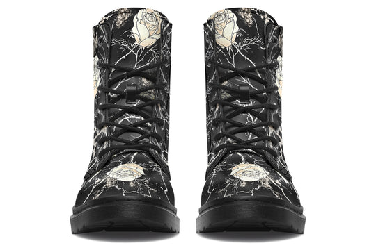 Ivory Kintsugi Rose Boots