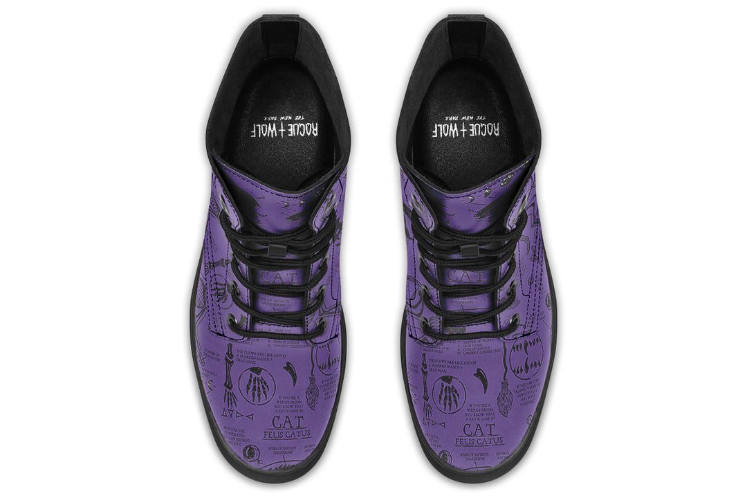 Purple Cat Study Boots