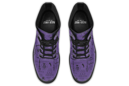 Purple Cat Study Boots