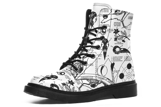 White Raven Study Boots