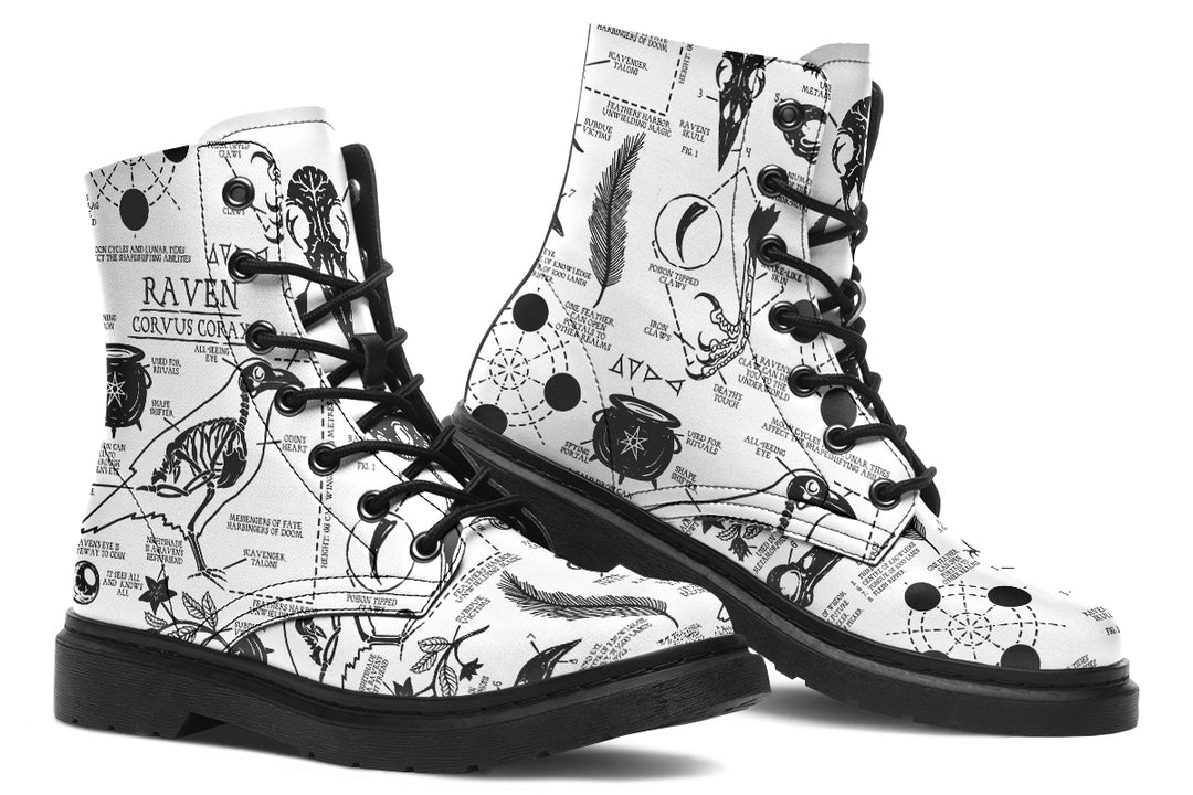 White Raven Study Boots