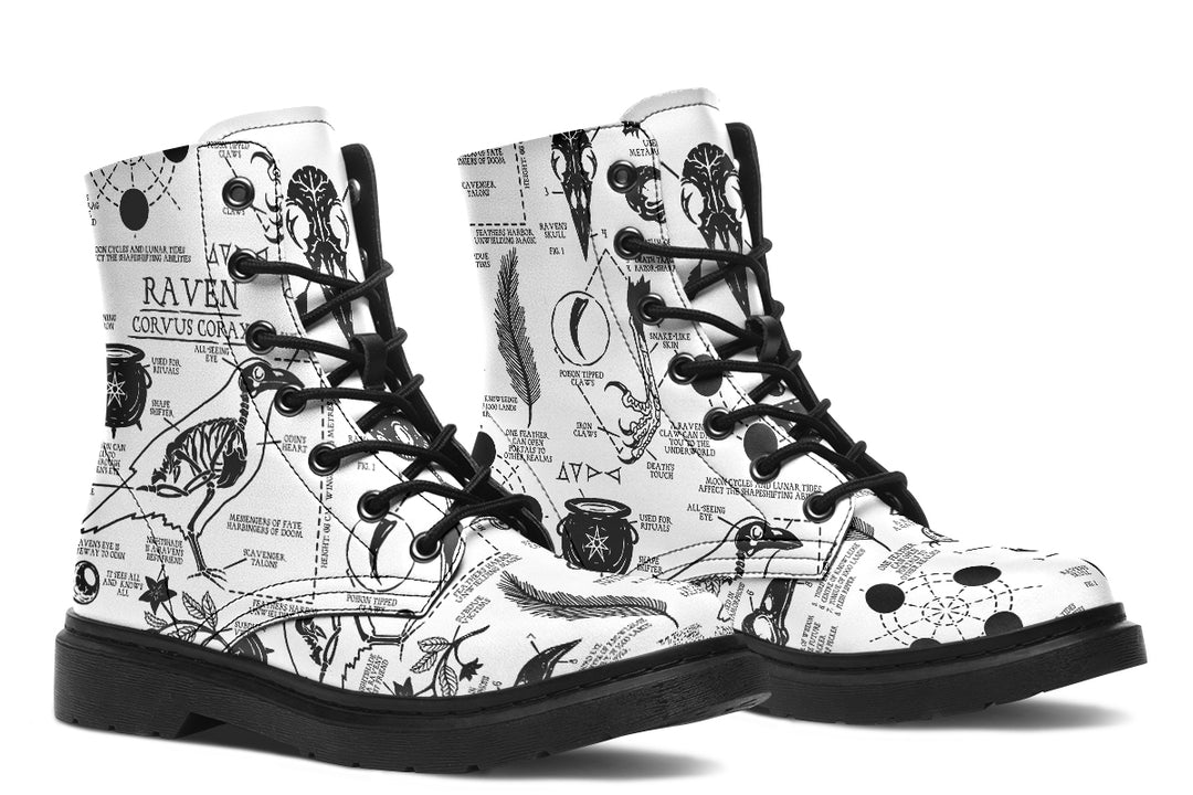 White Raven Study Boots