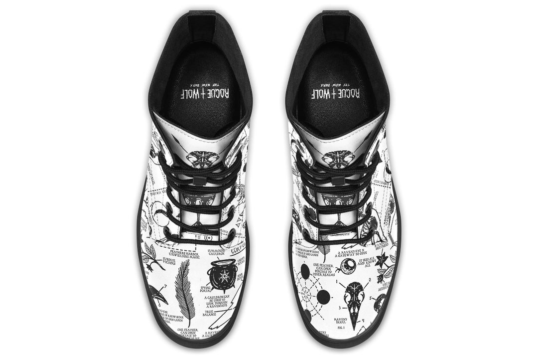 White Raven Study Boots