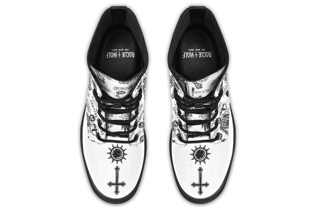 White Vampire Study Boots