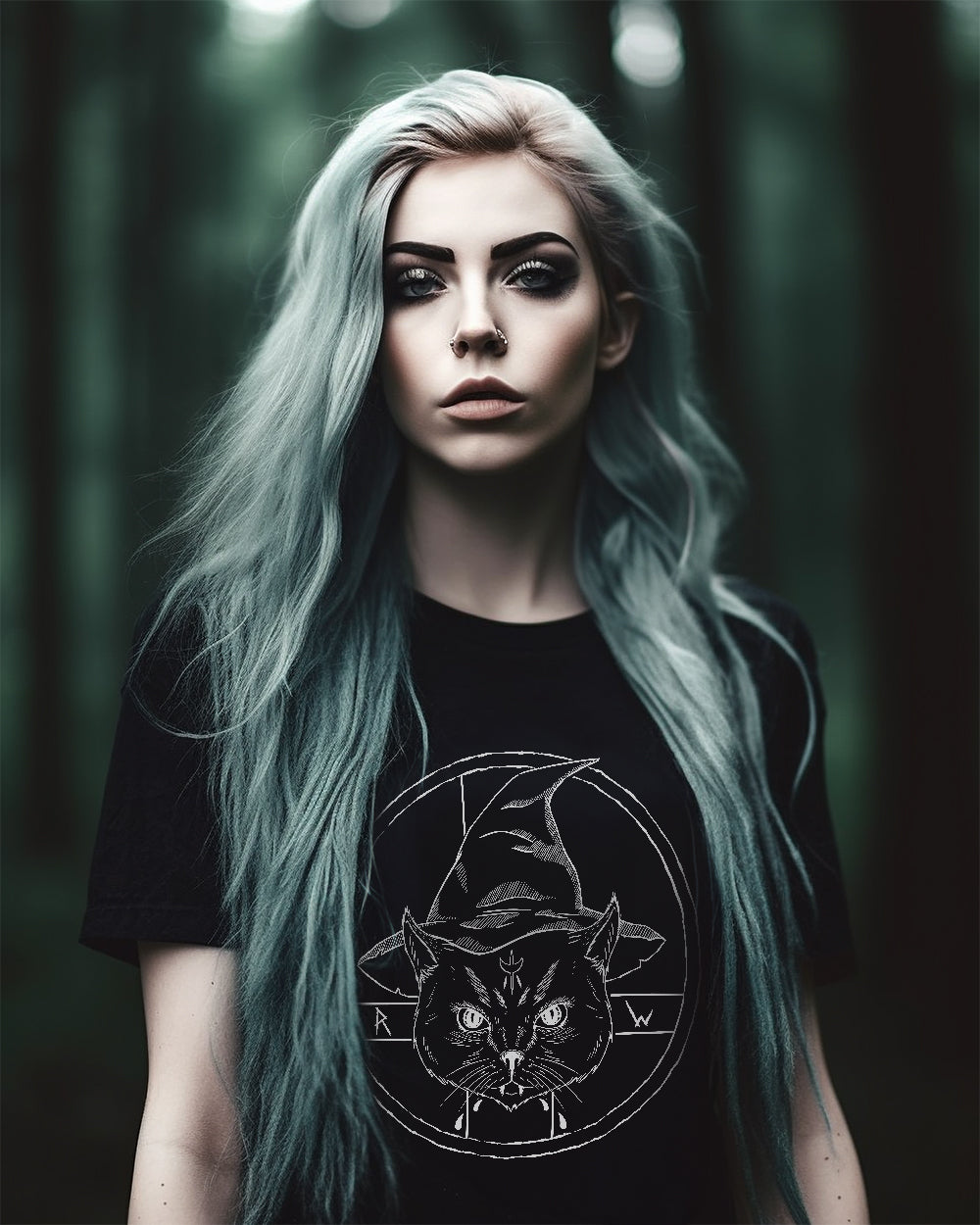 Purrfect Witchery Tee - Unisex Vegan T-Shirt Dark Academia Gothic Style Witchy Clothing Occult Gift Cat Lovers