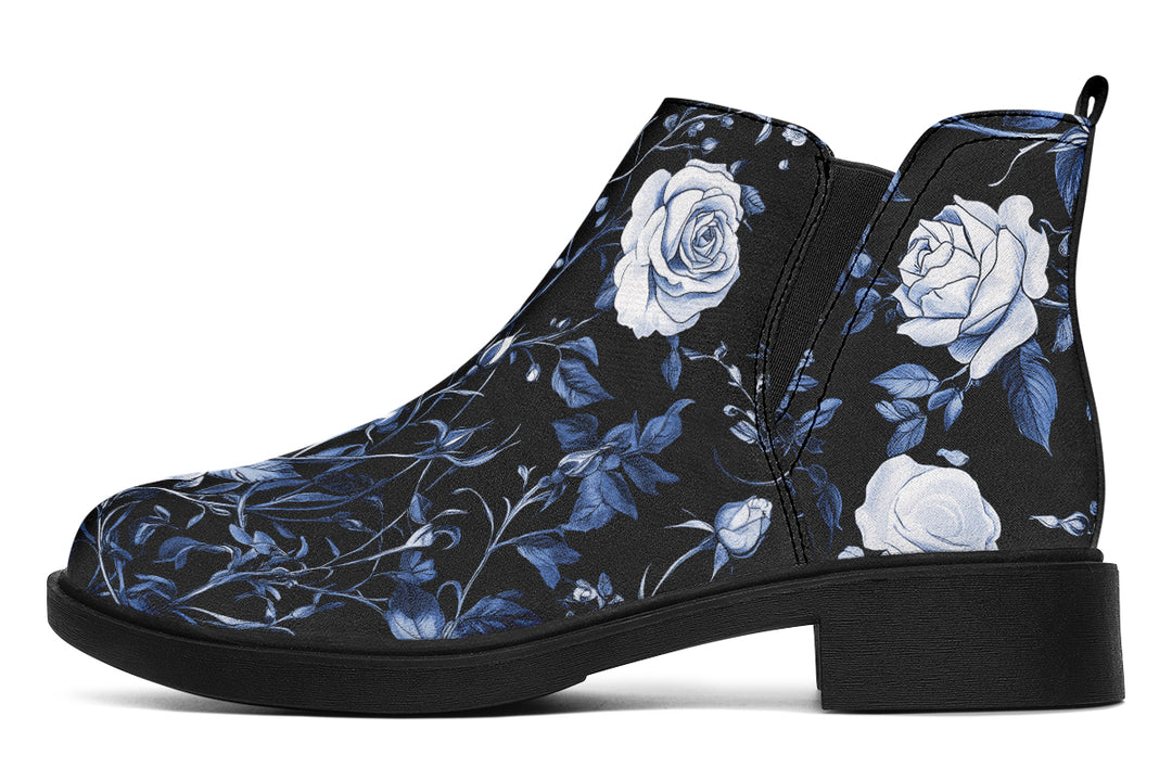 Blue Rose Romance Chelsea Boots