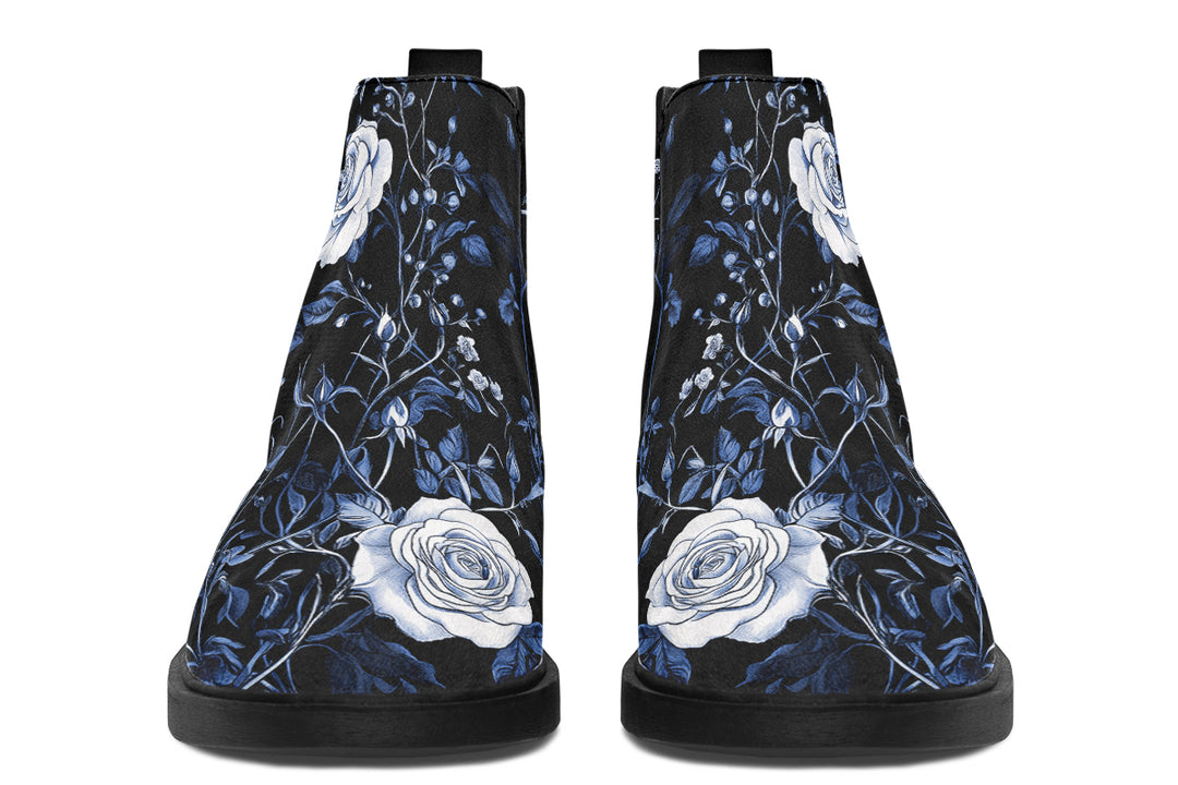 Blue Rose Romance Chelsea Boots