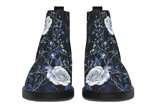 Blue Rose Romance Chelsea Boots