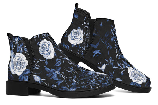 Blue Rose Romance Chelsea Boots