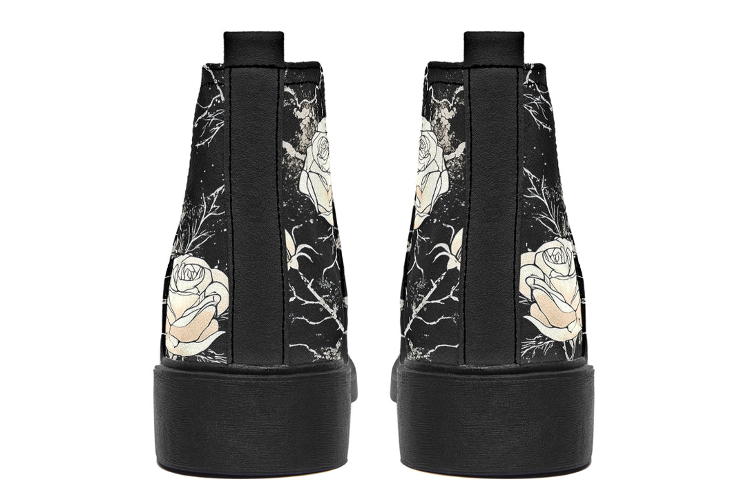 Ivory Kintsugi Rose Chelsea Boots