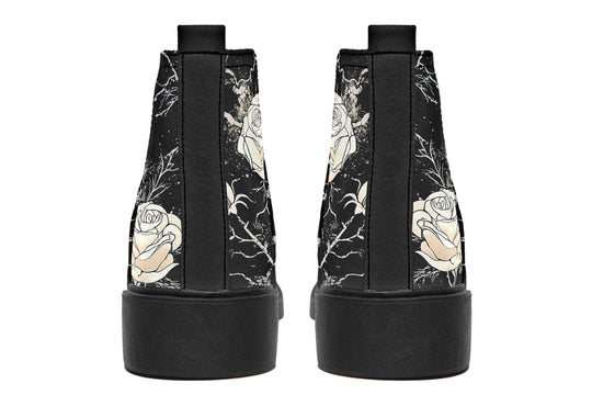 Ivory Kintsugi Rose Chelsea Boots