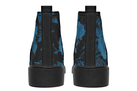 Midnight Rose Romance Chelsea Boots