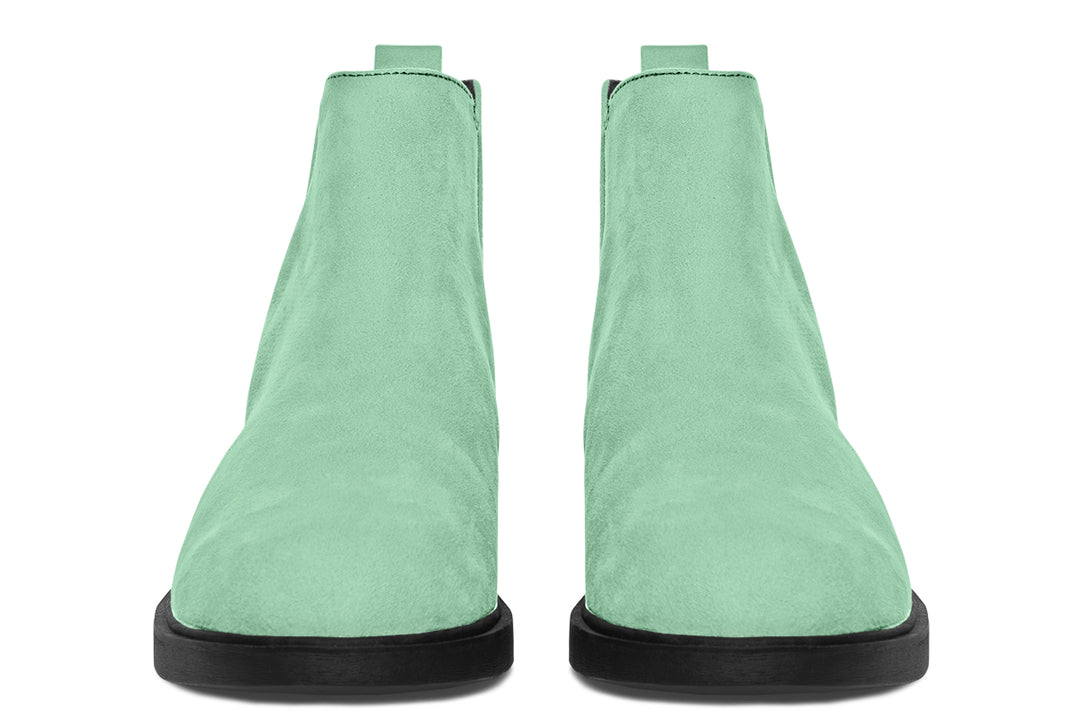 Mint Green Chelsea Boots