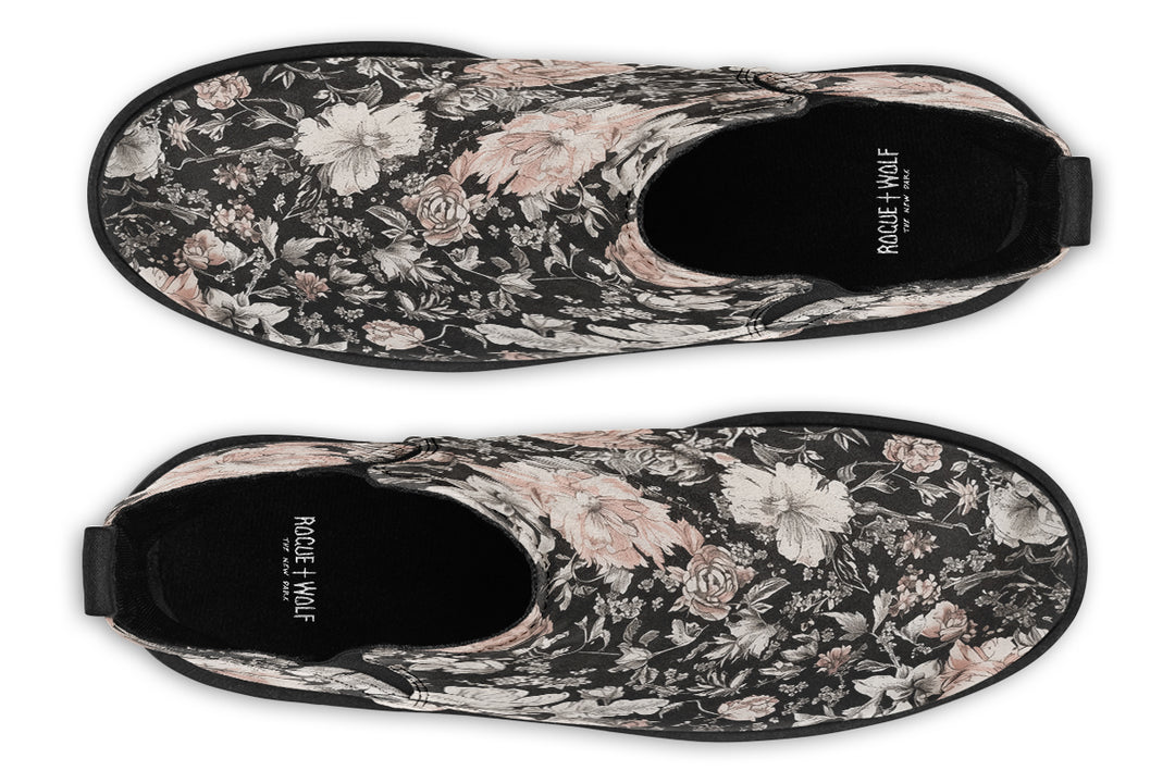 Vintage Peonies Chelsea Boots