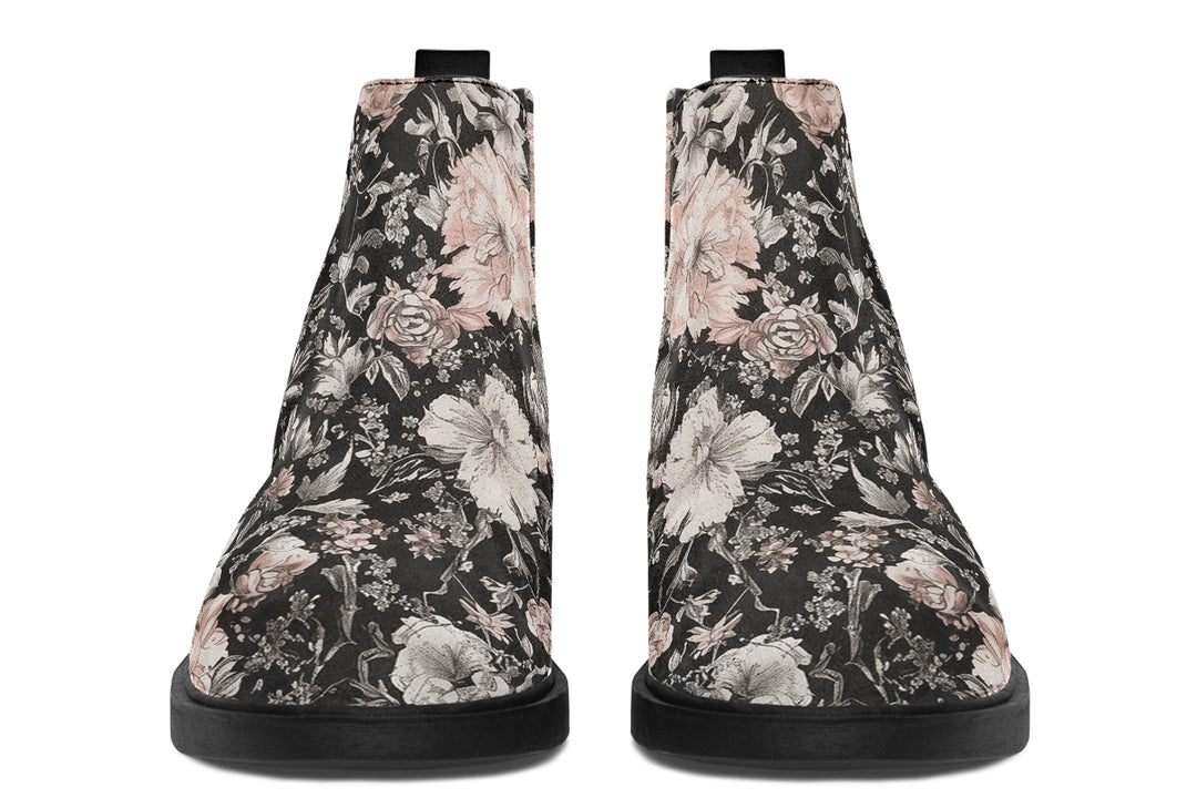 Vintage Peonies Chelsea Boots