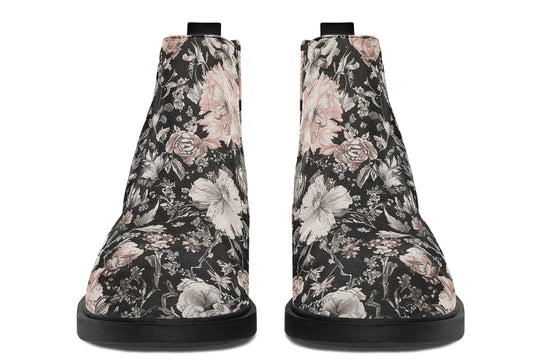 Vintage Peonies Chelsea Boots