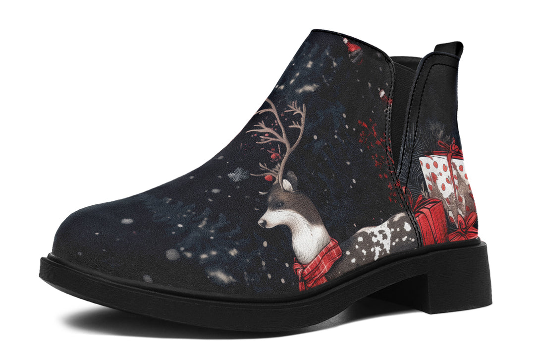 Yule Antlers Chelsea Boots
