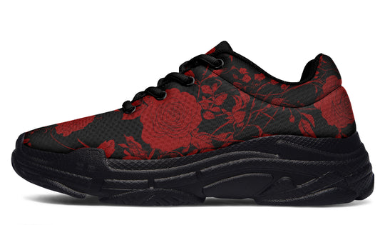Blood Rose Romance Chunky Sneakers