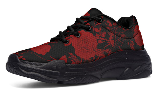 Blood Rose Romance Chunky Sneakers