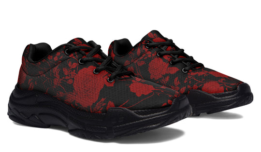 Blood Rose Romance Chunky Sneakers