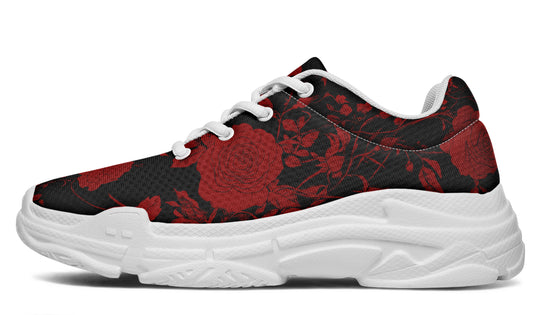 Blood Rose Romance Chunky Sneakers